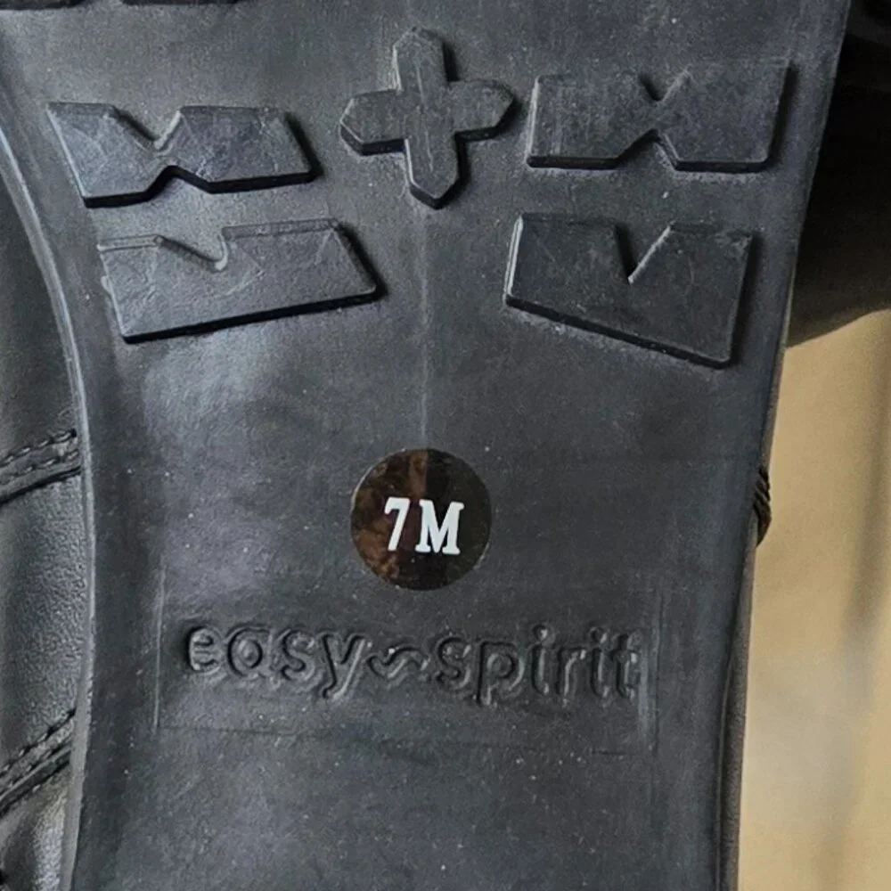 Easy Spirit Black Chaza Tall Leather Boot 7 NWOT - Picture 3 of 6